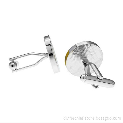 Round Shape Copper Cufflinks Wholesale High Quality Sweet Smile Cufflinks For Men